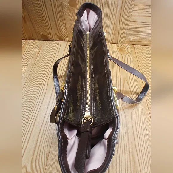 Coach Brown Leather Tote Bag - Picture 4 of 12